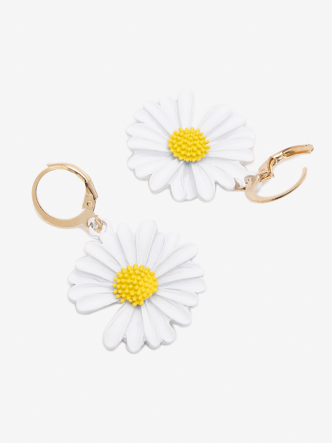 YouBella Gold-Plated & White Floral-Shaped Jewellery Set